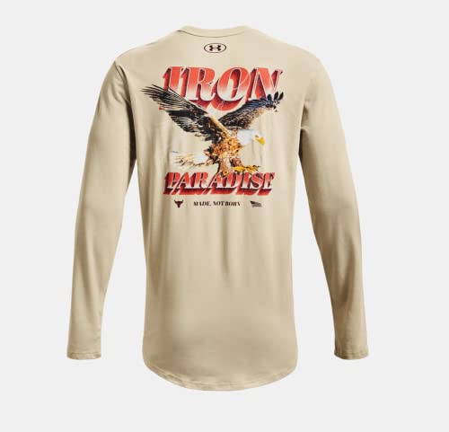 Under Armour Mens Project Rock Outlaw Long Sleeve Shirt Tee Top (Large, Khaki 112)