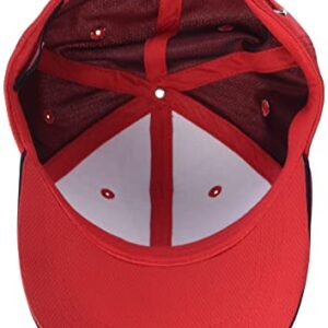 Tommy Hilfiger Men’s Cotton Billy Adjustable Flap Baseball Cap Apple Red