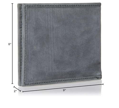 Lucky Brand Men's Bifold Wallet (Available in Cotton Canvas, Flag Embossed Leather-Black, One Size