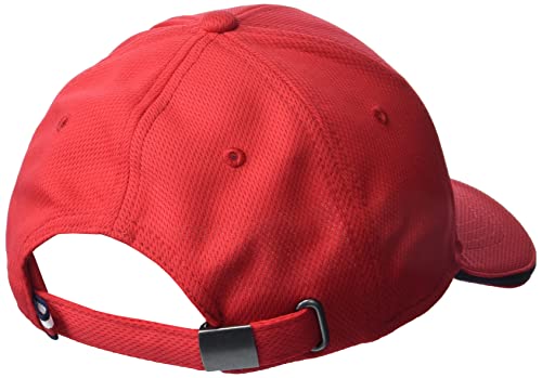 Tommy Hilfiger Men’s Cotton Billy Adjustable Flap Baseball Cap Apple Red