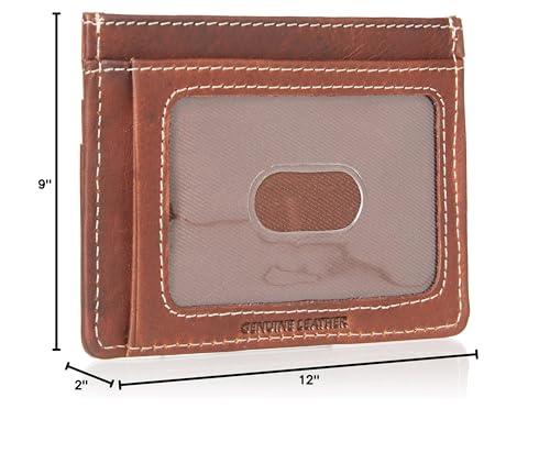 Lucky Brand Men's Embossed Card Case, Leather Western-Brown, One Size