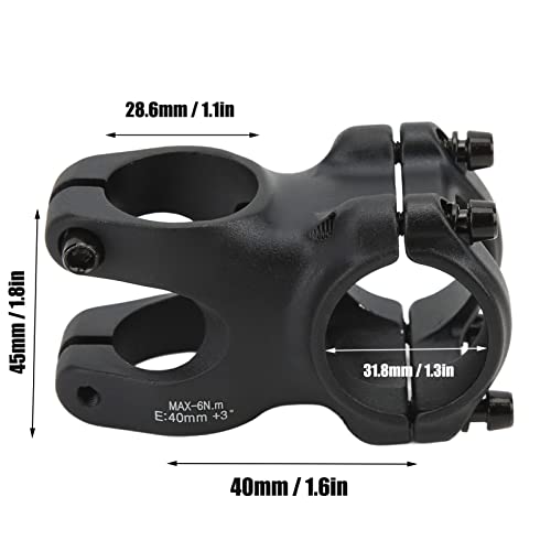 Demeras Bike Stem Riser, Bike Handlebar Stem Aluminum Alloy Hollow Design Wear Resistant Black for Mountain Bike for Road Bike