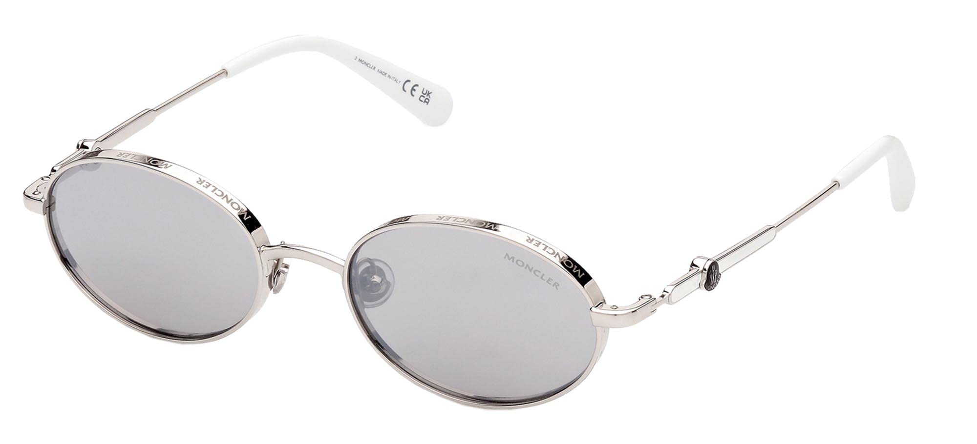 Moncler Tatou Sunglasses ML0224 16C Palladium/White 52mm