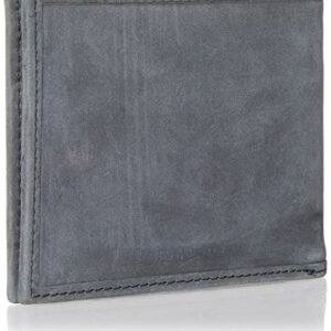 Lucky Brand Men's Bifold Wallet (Available in Cotton Canvas, Flag Embossed Leather-Black, One Size