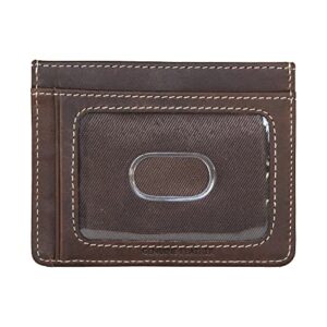 Lucky Brand Men's Embossed Card Case, Leather Western-Brown, One Size