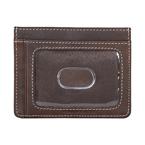 Lucky Brand Men's Embossed Card Case, Leather Western-Brown, One Size