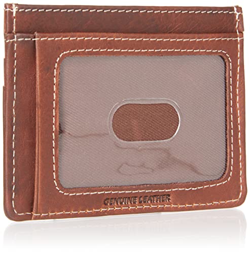 Lucky Brand Men's Embossed Card Case, Leather Western-Brown, One Size