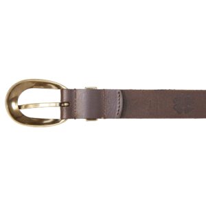 Lucky Brand Women Leather Bold Fashion Statement Belts, Sculpted Buckle-Brown, S (26-27")