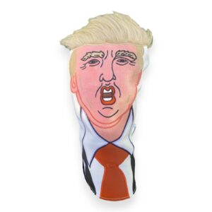 Donald Trump 2024 Save America Golf Driver Headcover | Great Gift for Republican Golfers | Premium Leather Exterior and Soft Protective Interior Fits Any Size Driver, MAGA