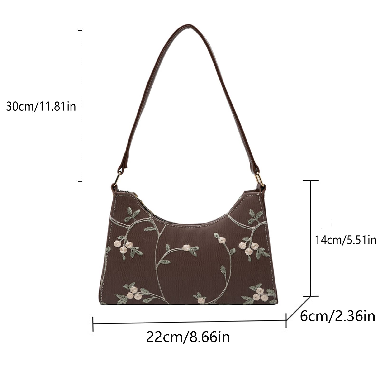 Shoulder Bag For Women Dating Travel Party Shopping Elegant And Cute Embroidery Pattern Clutch Purses Ladies Small