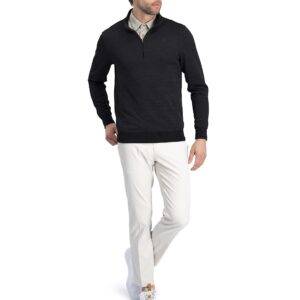 Three Sixty Six Dry Fit Pullover Sweaters for Men - Quarter Zip Fleece Golf Jacket - Tailored Fit