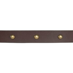 Lucky Brand Women Leather Bold Fashion Statement Belts, Domed Studded-Brown, XL (34-35")