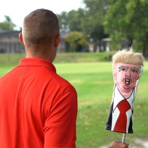 Donald Trump 2024 Save America Golf Driver Headcover | Great Gift for Republican Golfers | Premium Leather Exterior and Soft Protective Interior Fits Any Size Driver, MAGA