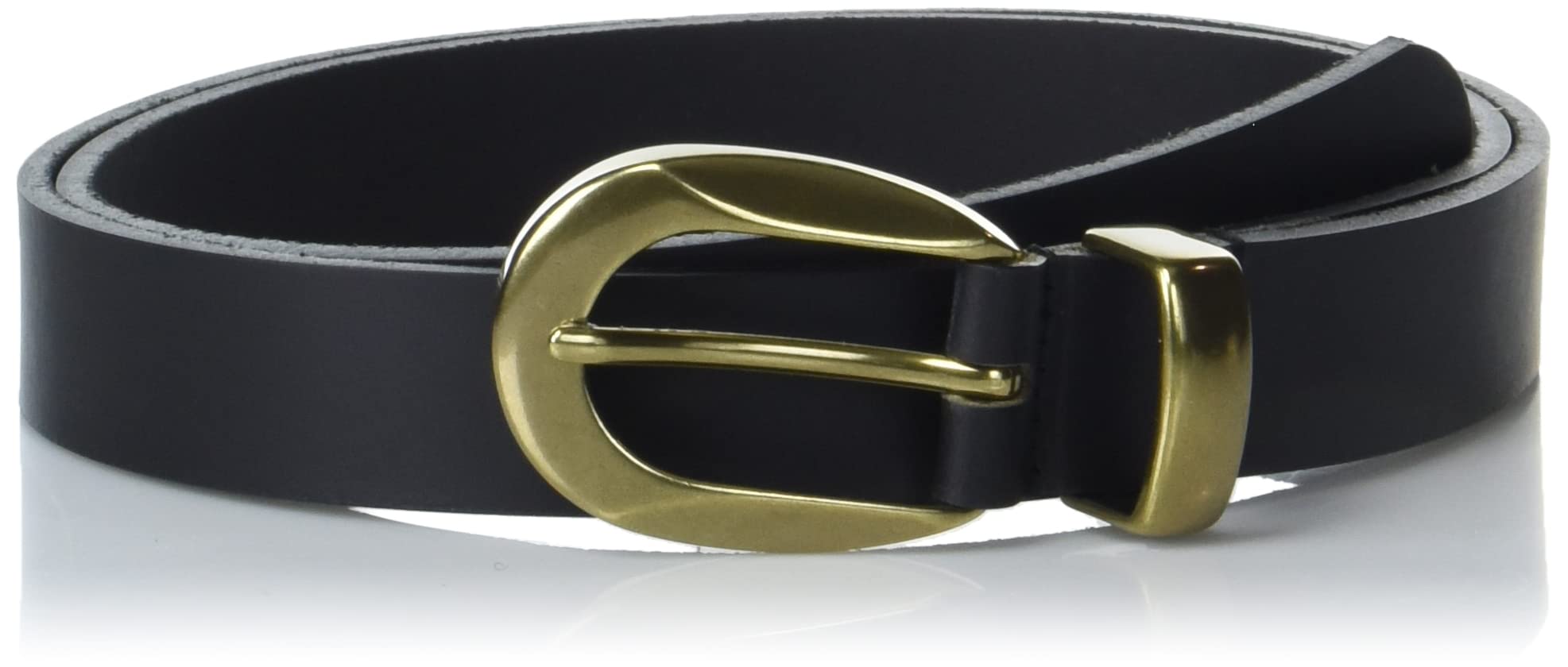 Lucky Brand Women Leather Bold Fashion Statement Belts, Sculpted Buckle-Black, M (28-30")