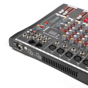 KinHall 16 Channel Professional Bluetooth Live Studio Audio Mixer Power Mixing Console, Professional Audio Mixer Soundboard Console Desktop, Connect Wired/Wireless/Condenser Microphone