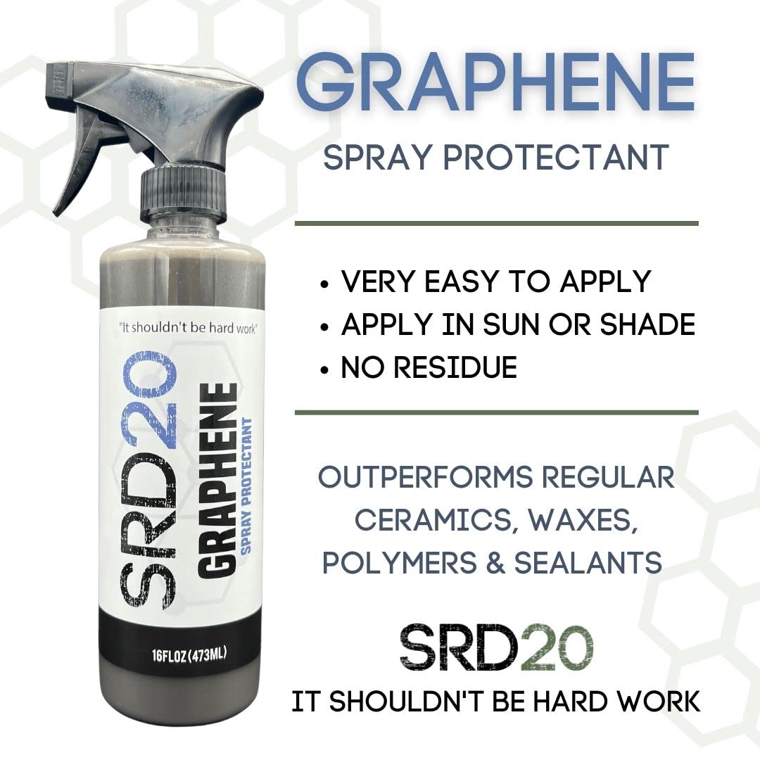 SRD20 Graphene Ceramic Spray Coating Protectant is a Long Lasting, Easy-to-Use Hybrid Wax for Boats. Graphene Added to Ceramic Spray Wax is a Convenient, Must-Have Marine Wax.