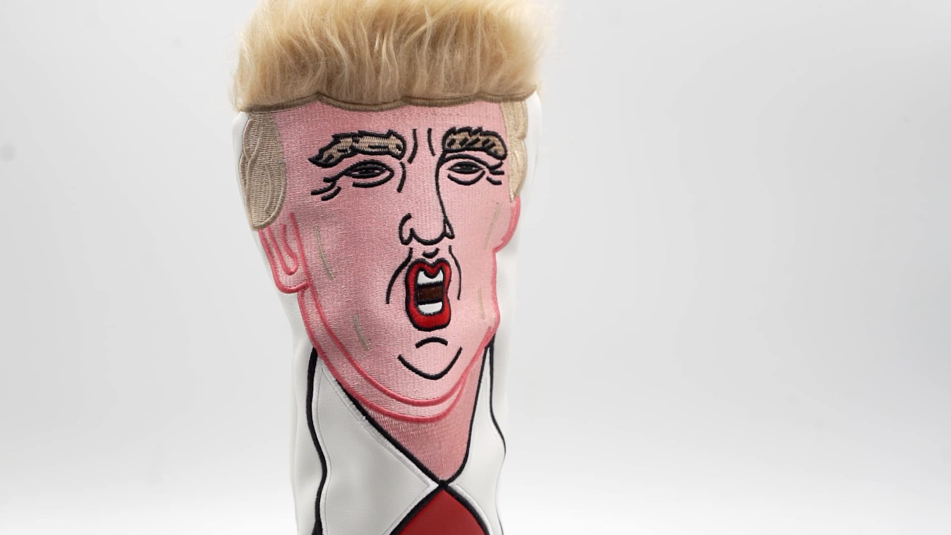 Donald Trump 2024 Save America Golf Driver Headcover | Great Gift for Republican Golfers | Premium Leather Exterior and Soft Protective Interior Fits Any Size Driver, MAGA