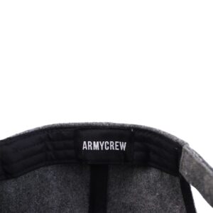 Armycrew XXL Oversize 5 Panel Melton Wool Blend Structured Baseball Cap - Heather Black - 2XL