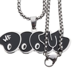 SYWHPS Dm Hip Hop Pendant Chain Necklace (Black dm)