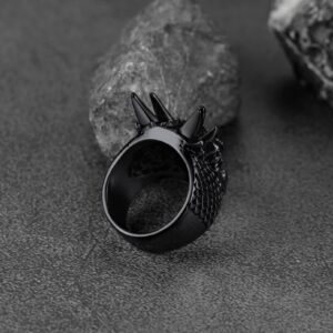 FaithHeart Punk Dragon Ring for Women Hip-hop Design Nordic Mythology Jewelry for Male