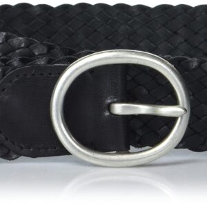 Lucky Brand Women's Western Style Braided Leather Belts, Woven-Black, Small-Medium