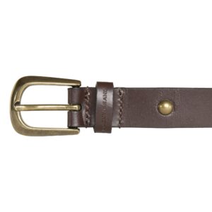 Lucky Brand Women Leather Bold Fashion Statement Belts, Domed Studded-Brown, XL (34-35")