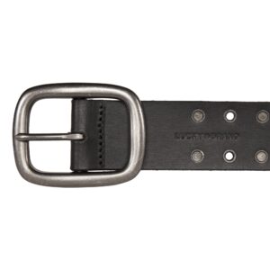 Lucky Brand Men Casual Leather Belt, Grommet and Stud-Black, 36