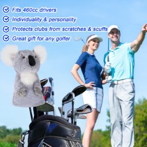 Cozion Golf Headcovers - Koala Golf Club Covers for Woods and Driver, Cute Animal Golf Club Head Covers