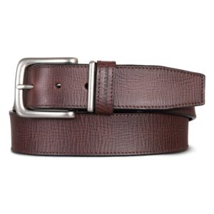 Lucky Brand Men Casual Belt, Leather Keeper-Brown, 40