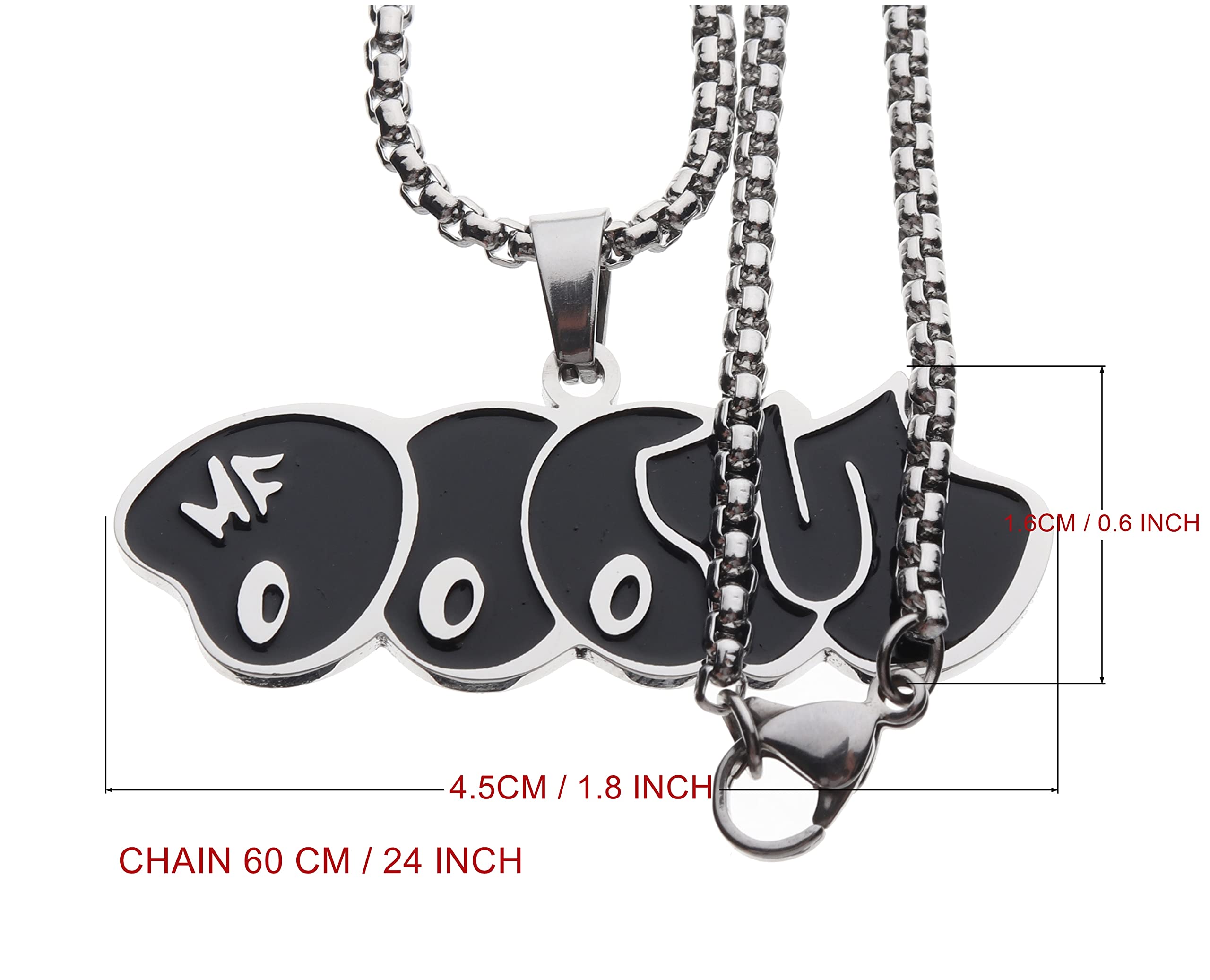 SYWHPS Dm Hip Hop Pendant Chain Necklace (Black dm)