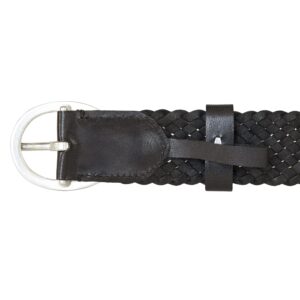 Lucky Brand Women's Western Style Braided Leather Belts, Woven-Black, Small-Medium