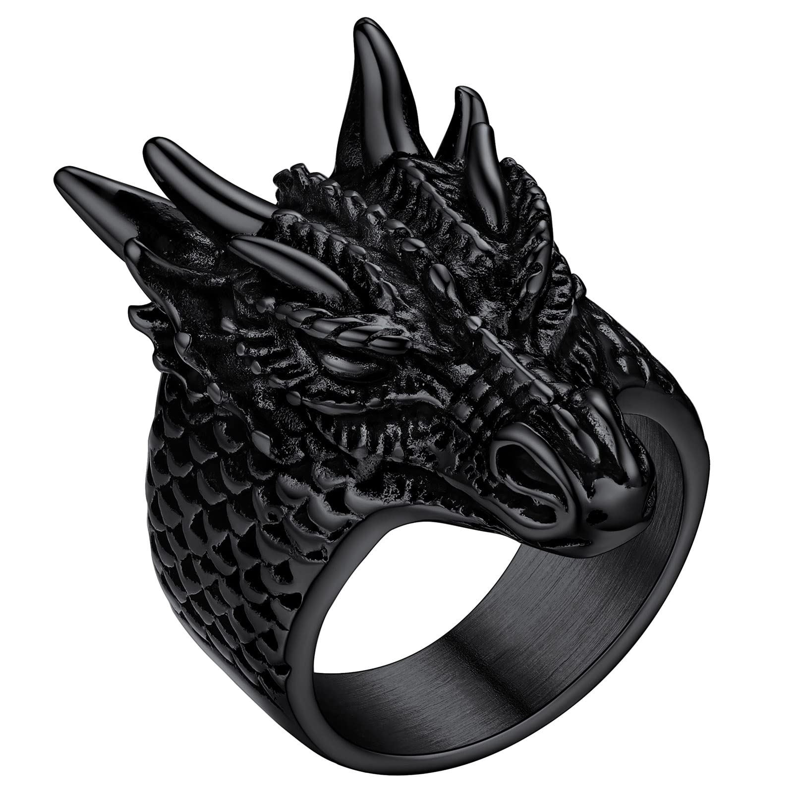 FaithHeart Punk Dragon Ring for Women Hip-hop Design Nordic Mythology Jewelry for Male