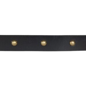 Lucky Brand Women Leather Bold Fashion Statement Belts, Domed Studded-Black, S (26-27")