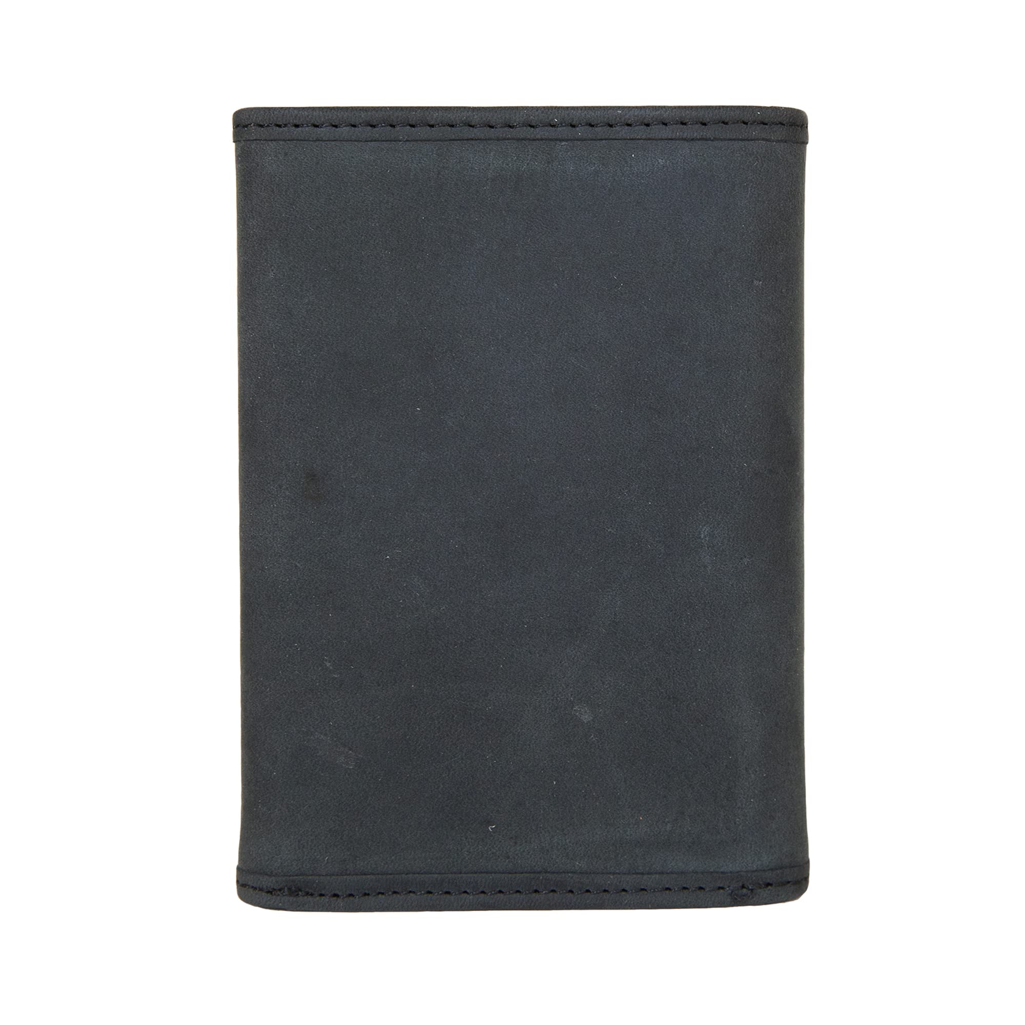 Lucky Brand Men's Trifold and L Wallet, Flag Embossed Leather-Black, Tri-Fold