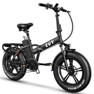 Auloor Electric Bike, 750W Ebike for Adults, 20" Fat Tire Electric Bike, 30MPH Max Speed Folding Electric Bike, 48V 18Ah Battery, 7-Speed Full Suspension Electric Bicycles