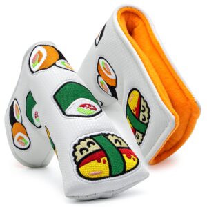 golf putter cover blade sushi putter covers golf club head covers putter headcover for blade leather golf blade putter head covers with magnetic for taylormade odyssey scotty cameron ping