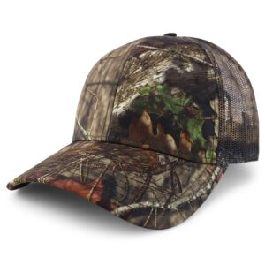 Armycrew XXL Oversize Hunting Camouflage Outdoor Structured Trucker Cap - Break Up - 2XL