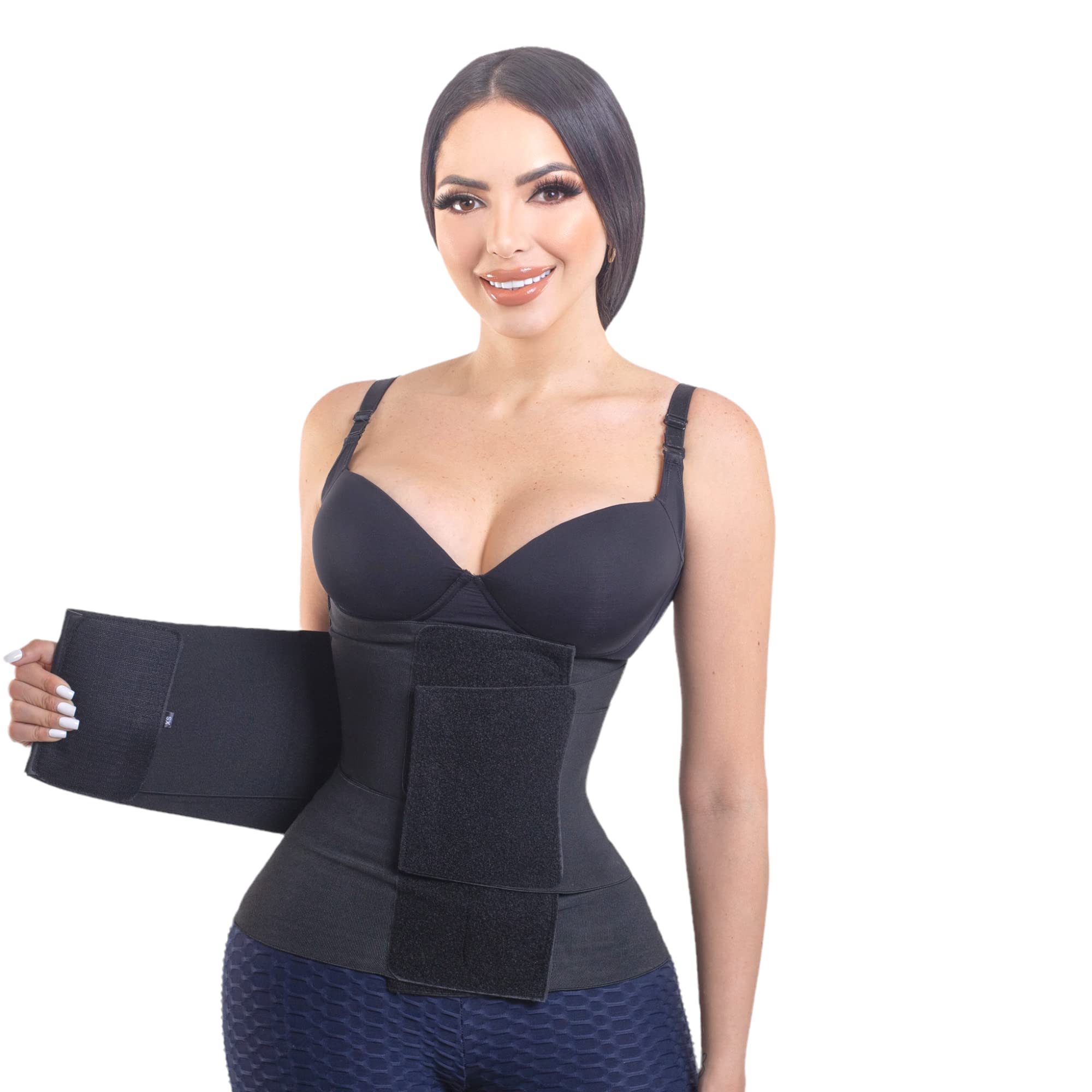 Silueta Perfecta Faja Colombiana tipo Reloj de Arena moldeadora y reductora ideal para el entrenamiento diario y uso cotidiano (Medium), Black