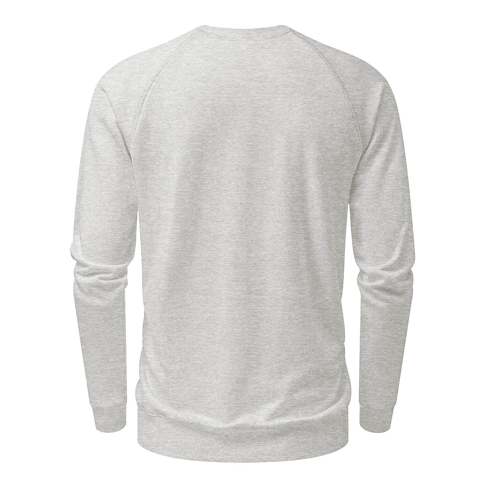 Anelune Men's Sweatshirt Crewneck French Terry Pullover Gray Large