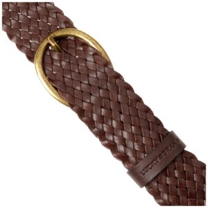 Lucky Brand Women's Western Style Braided Leather Belts, Woven-Brown, Small-Medium