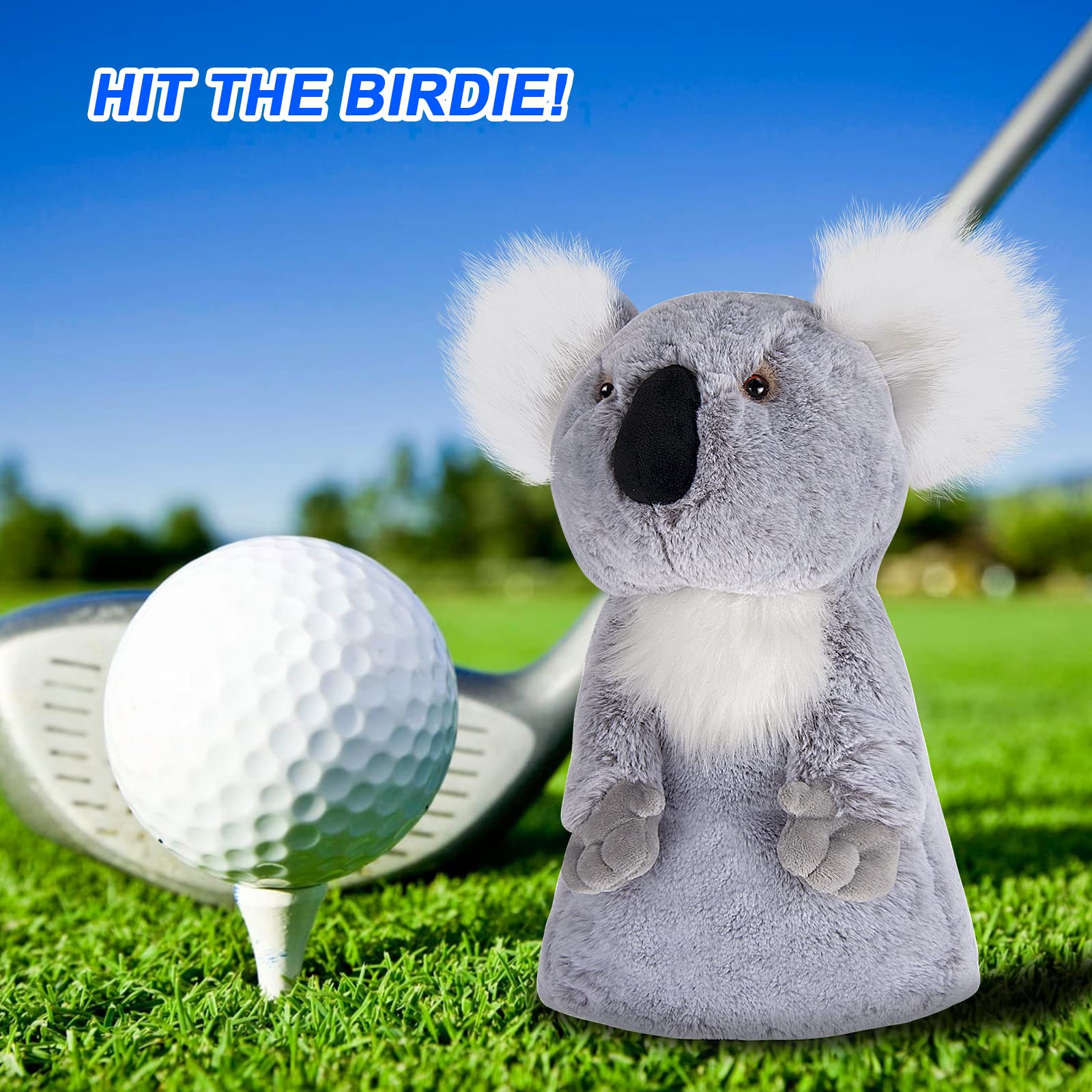 Cozion Golf Headcovers - Koala Golf Club Covers for Woods and Driver, Cute Animal Golf Club Head Covers