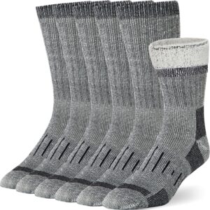 buttons & pleats mens merino wool socks thermal cozy thick winter socks sm