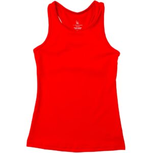 liakada girls basic tank top – dance, gym, yoga, cheer! red