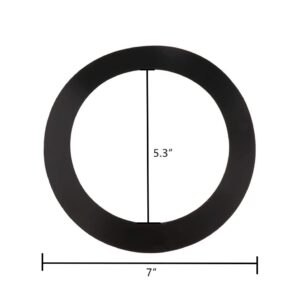 TUOREN 2 Pieces Drum Head Port Hole Cuttering Template Ring for Bass Kick Drum (Black)