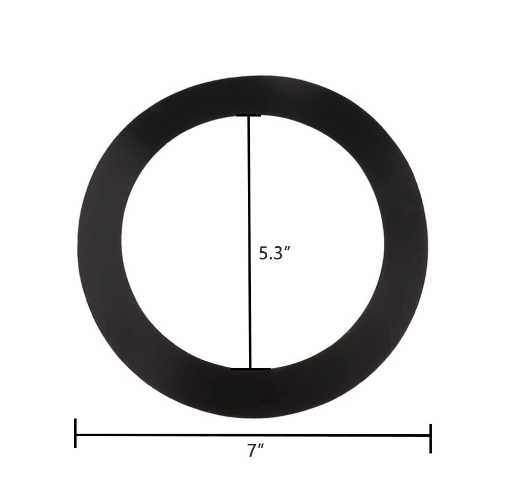 TUOREN 2 Pieces Drum Head Port Hole Cuttering Template Ring for Bass Kick Drum (Black)