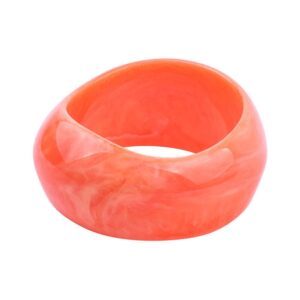 colorful bling acrylic cute transparent candy geometric tortoiseshell chunky cuff bangle mottled wide chunky cuff bracelet for women statement jewelry-orange