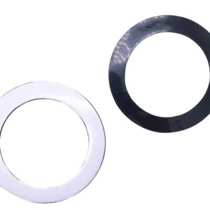 TUOREN 2 Pieces Drum Head Port Hole Cuttering Template Ring for Bass Kick Drum (Black)