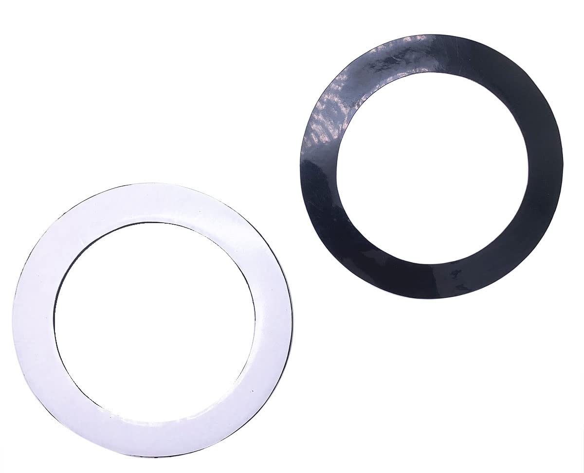 TUOREN 2 Pieces Drum Head Port Hole Cuttering Template Ring for Bass Kick Drum (Black)