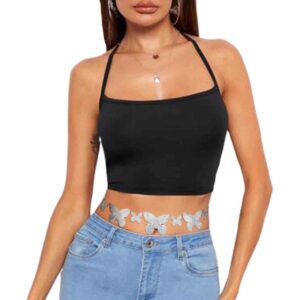 Formery Sexy Crystal Body Chain Shiny Rhinestone Butterflies Waist Chain Beach Daily Party Belly Chains Accessories for Women