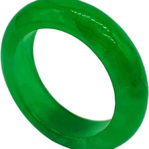 CJIAYUJEW Jade Rings for Women Good Luck Jade Ring Green Jade Rings Jewelry Size6-10 (7)